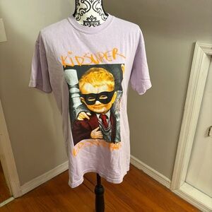 Kid Super X Ed Sheeran Collab Graphic T-Shirt size Medium Purple Hip Hop Rock